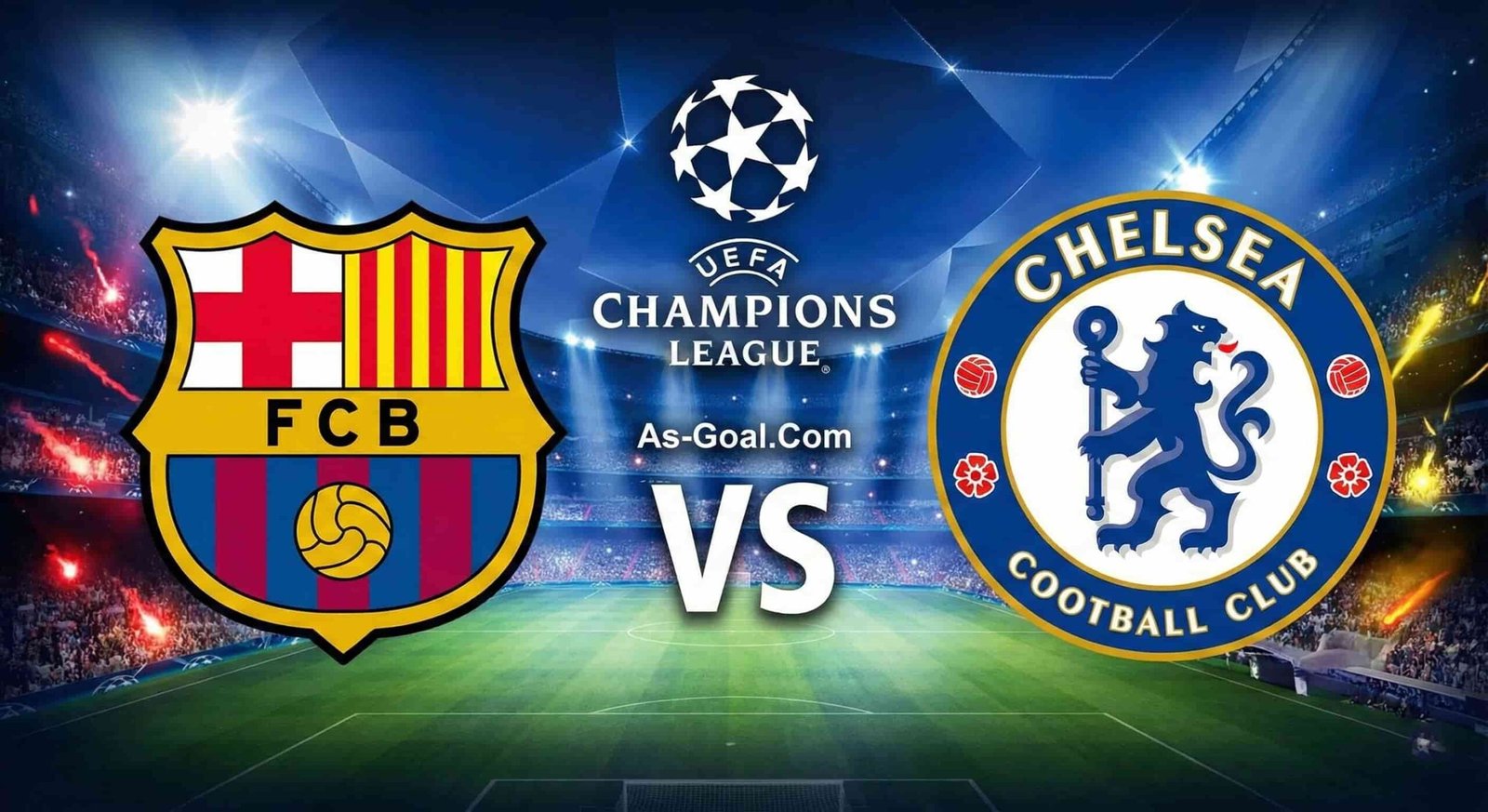التشكيلة الرسمية لمباراة برشلونة وتشيلسي في دوري أبطال أوروبا