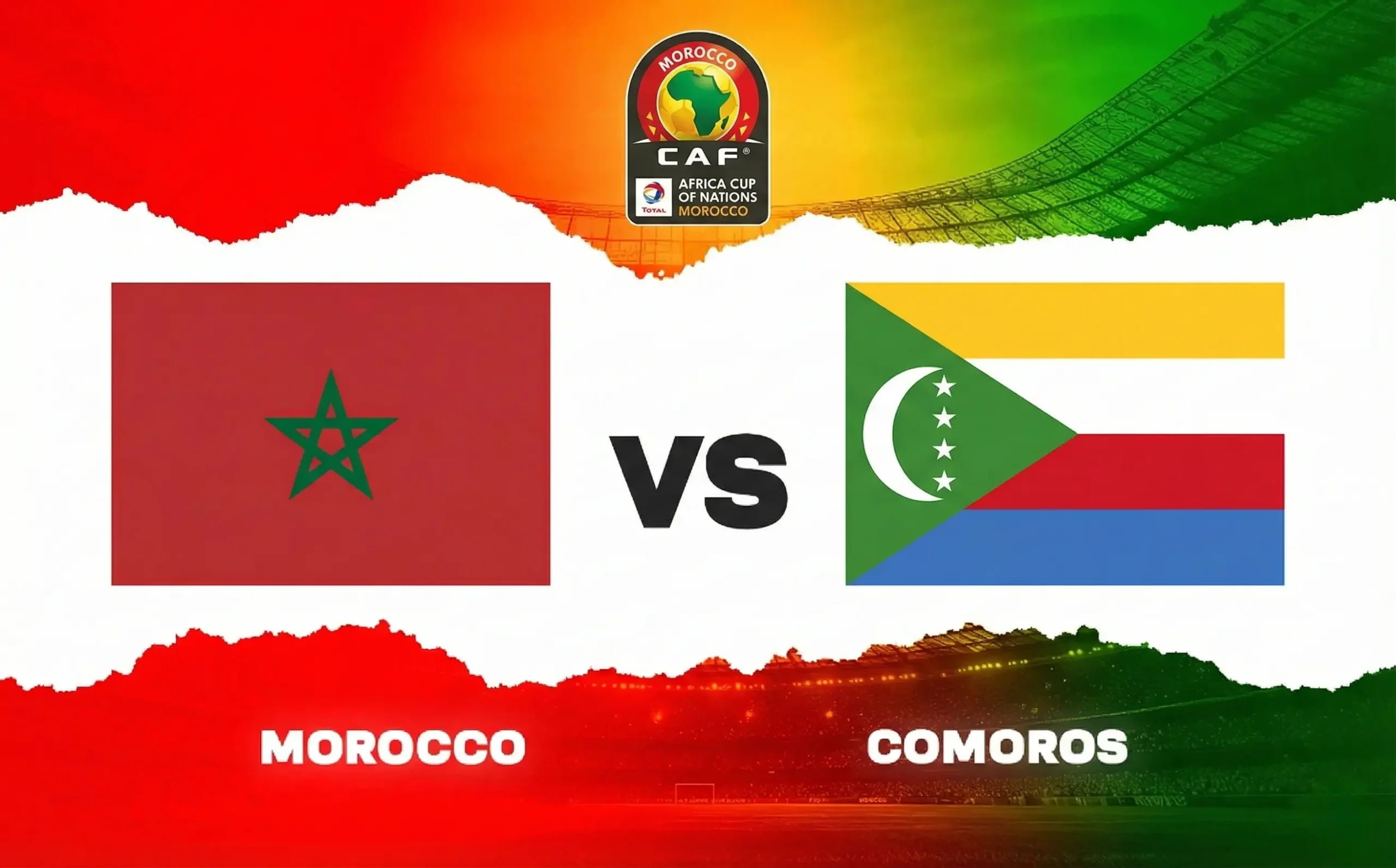 تقديم مباراة المغرب وجزر القمر في كأس الأمم الإفريقية 2025