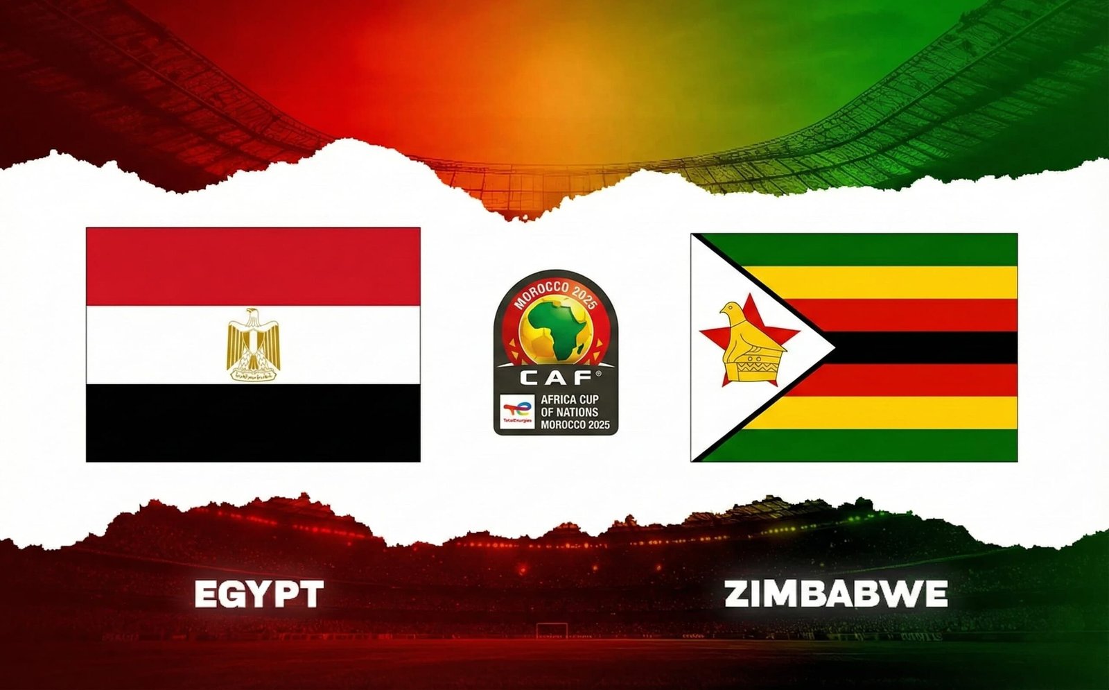 تقديم مباراة مصر وزيمبابوي في كأس الأمم الإفريقية 2025