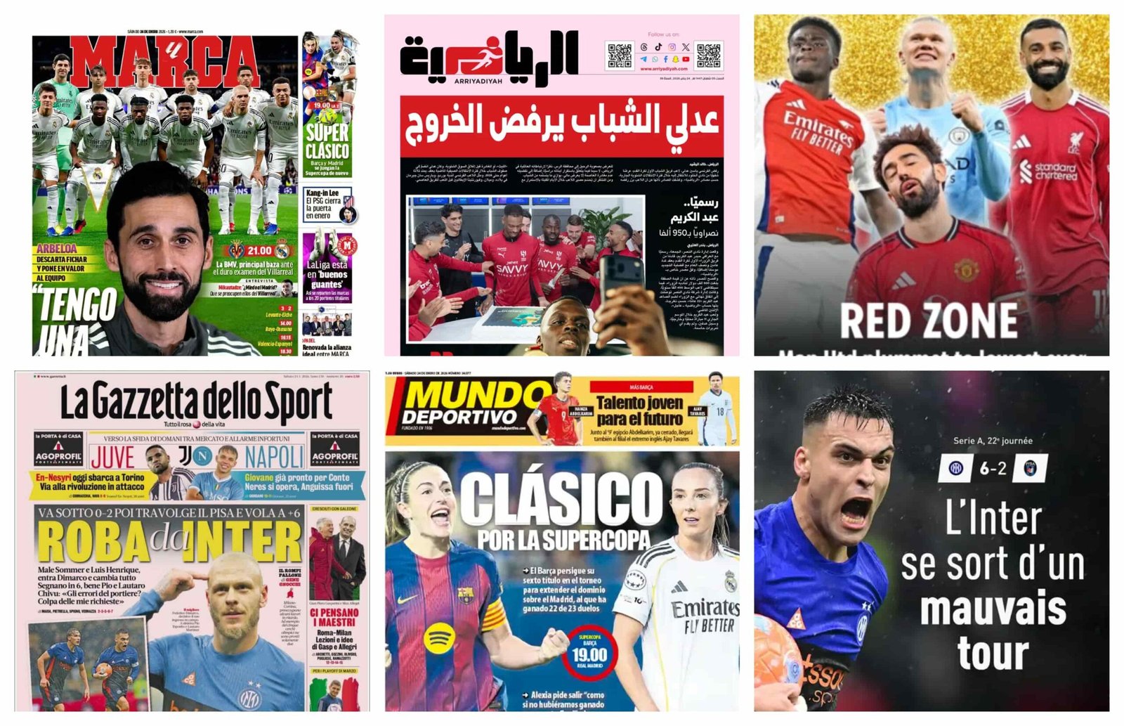 أبرز عناوين أغلفة الصحف الرياضية العالمية: “أربيلوا: لدي فريق استثنائي”