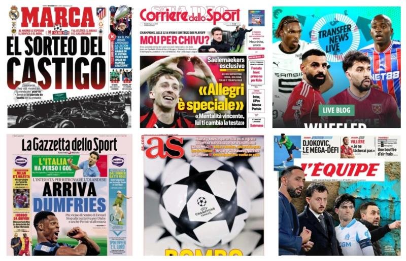 أبرز عناوين أغلفة الصحف الرياضية العالمية: “أزمة تلوح في أفق ريال مدريد”