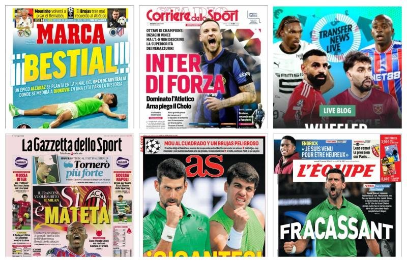 أبرز عناوين أغلفة الصحف العالمية: “تحركات ريال مدريد الأخيرة في الميركاتو الشتوي”