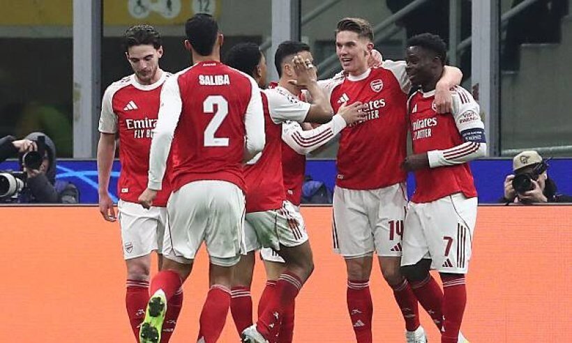 أرسنال يفوز علي إنتر ميلان في عقر دارهم بثلاثية ويحسم التأهل لثمن نهائي الأبطال