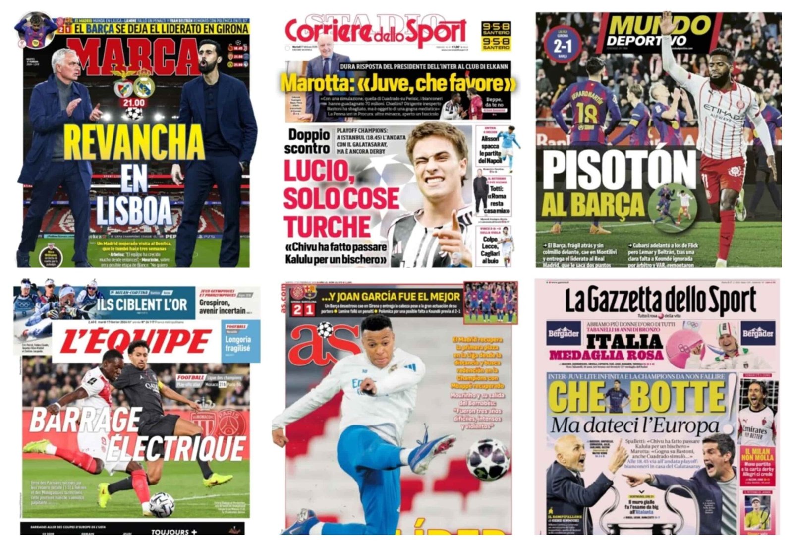 أبرز عناوين أغلفة الصحف الرياضية العالمية: “زلزال في “الليغا” بسقوط برشلونة”