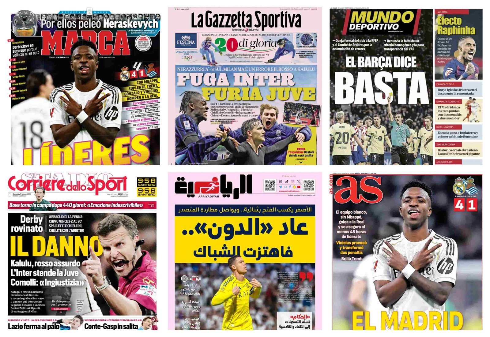 أبرز عناوين أغلفة الصحف الرياضية العالمية: “صدارة مدريدية مؤقتة.. وانتفاضة ليفربول”