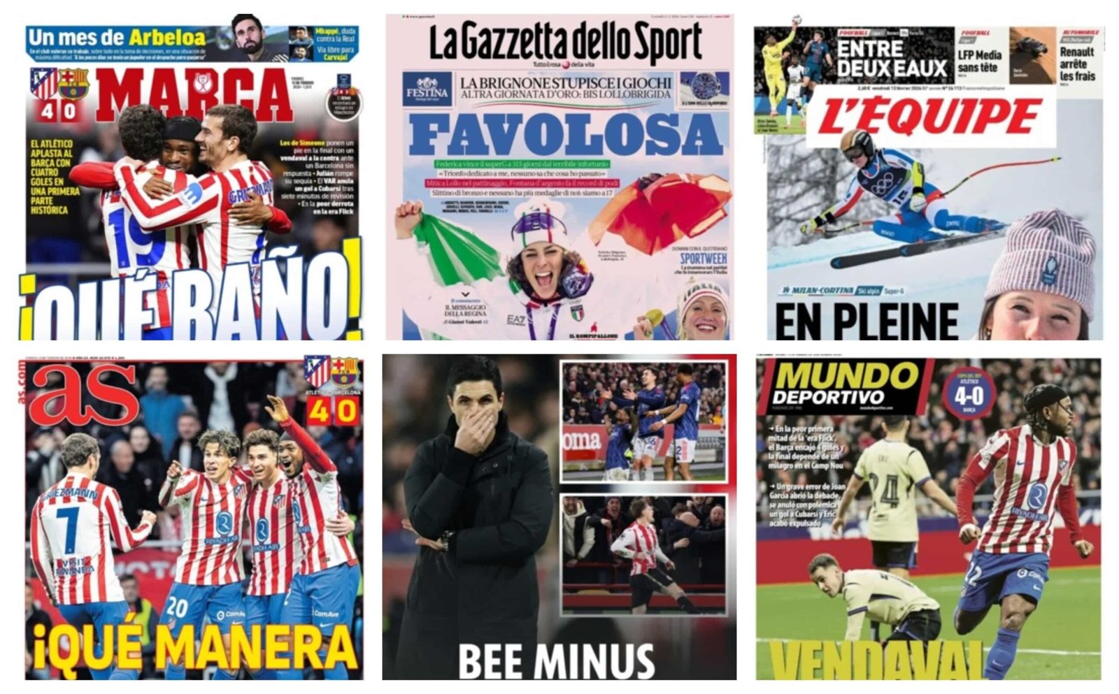 أبرز عناوين أغلفة الصحف الرياضية العالمية: “هزيمة فليك التاريخية”