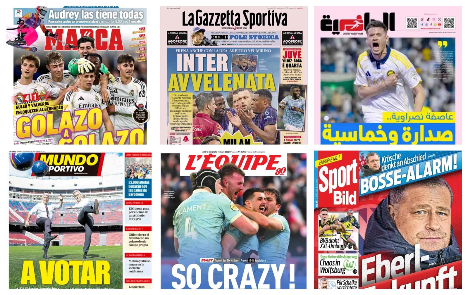 أبرز عناوين أغلفة الصحف العالمية: “زلزال في مدريد وإنجاز تاريخي في لندن”