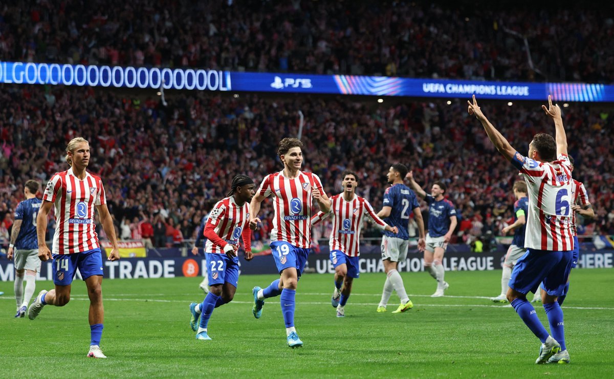 أتلتيكو مدريد يفرض التعادل أمام أرسنال بذهاب نصف نهائي دوري الأبطال