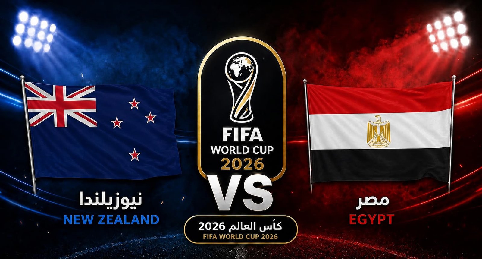 تقديم مباراة مصر ونيوزيلندا في كأس العالم 2026