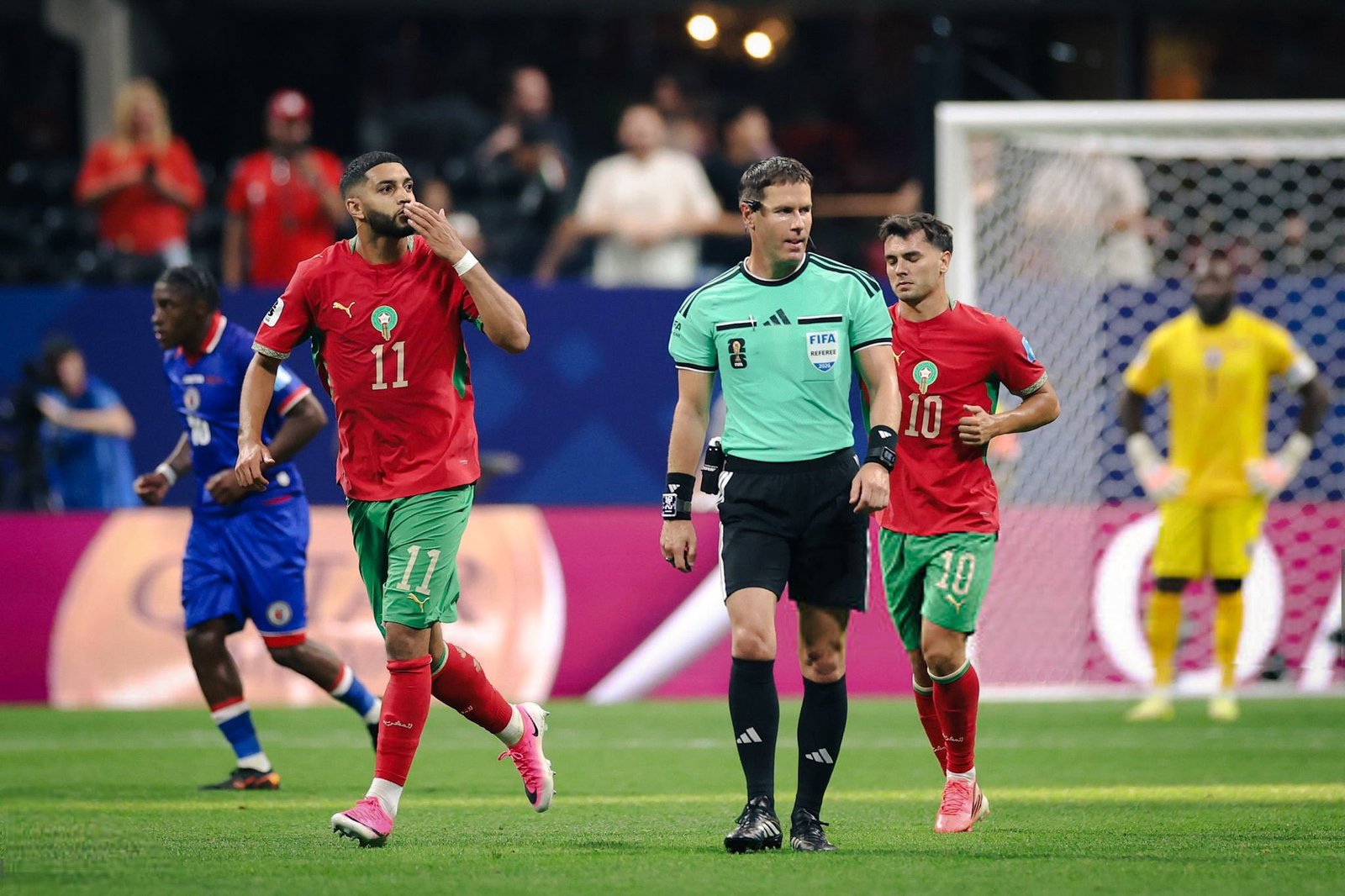 منتخب المغرب يكتسحون هايتي برباعية ويحجزون مقعدهم في دور الـ32