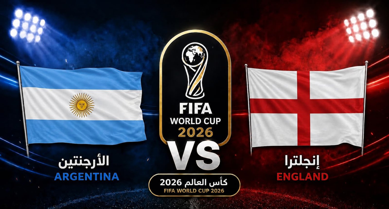 التشكيلة الرسمية لمباراة إنجلترا والأرجنتين في نصف نهائي كأس العالم 2026
