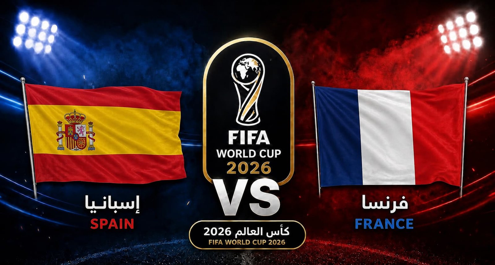 التشكيلة الرسمية لمباراة فرنسا وإسبانيا في نصف نهائي كأس العالم 2026