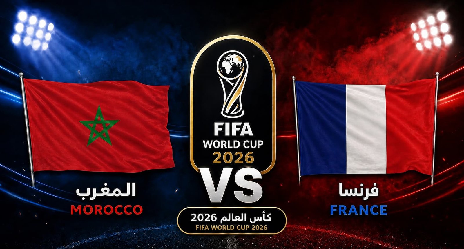 التشكيلة الرسمية لمباراة فرنسا والمغرب في ربع نهائي كأس العالم 2026