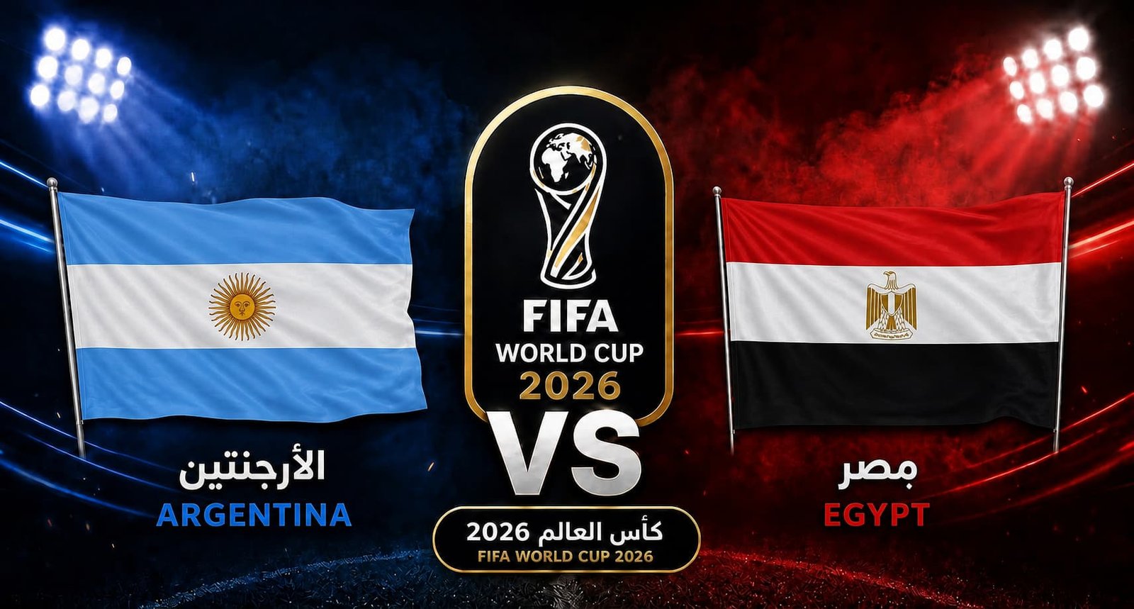 التشكيلة الرسمية لمباراة مصر والأرجنتين في دور الـ16 بكأس العالم 2026