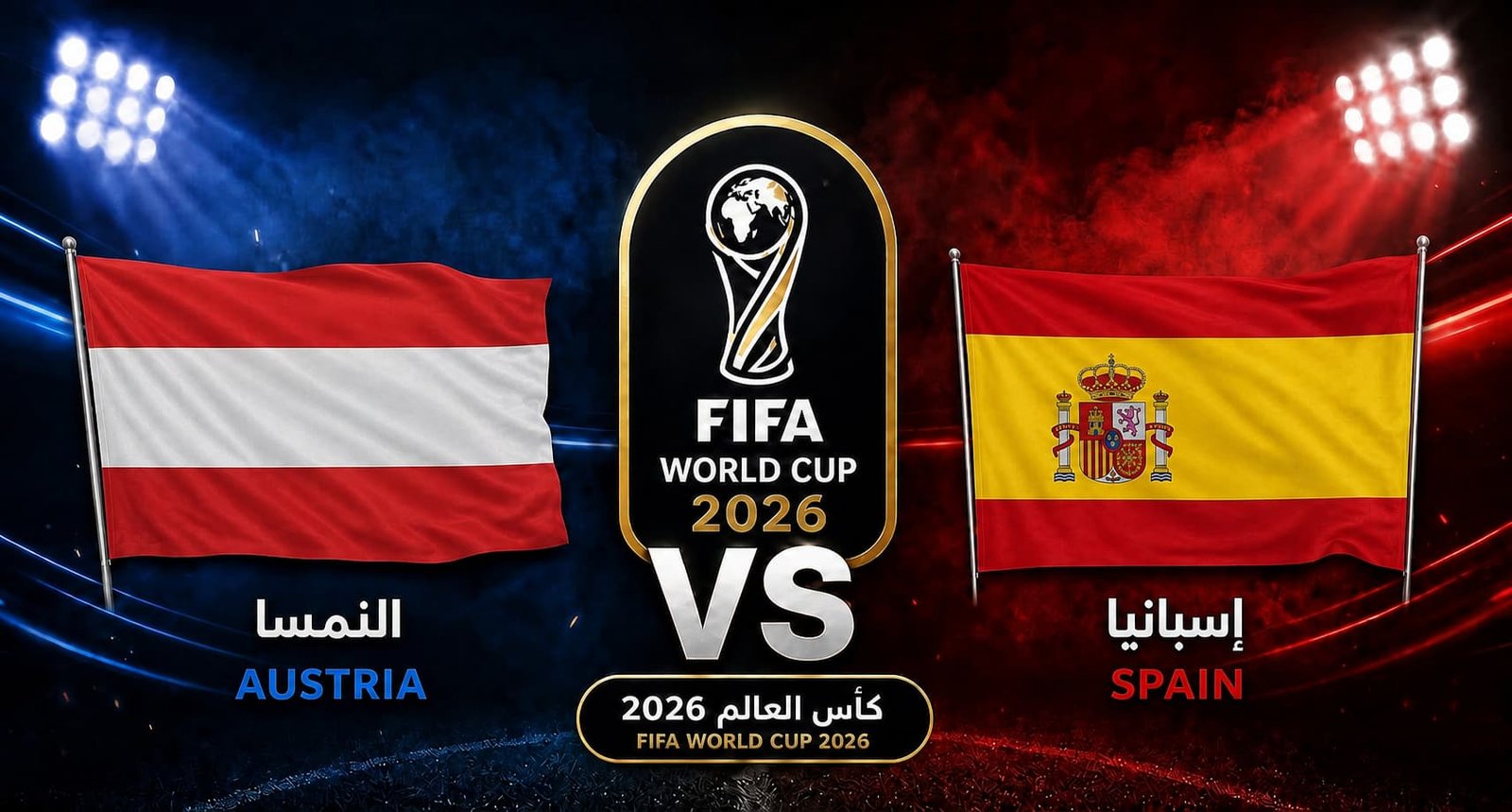 تقديم مباراة إسبانيا والنمسا في دور الـ32 لكأس العالم 2026