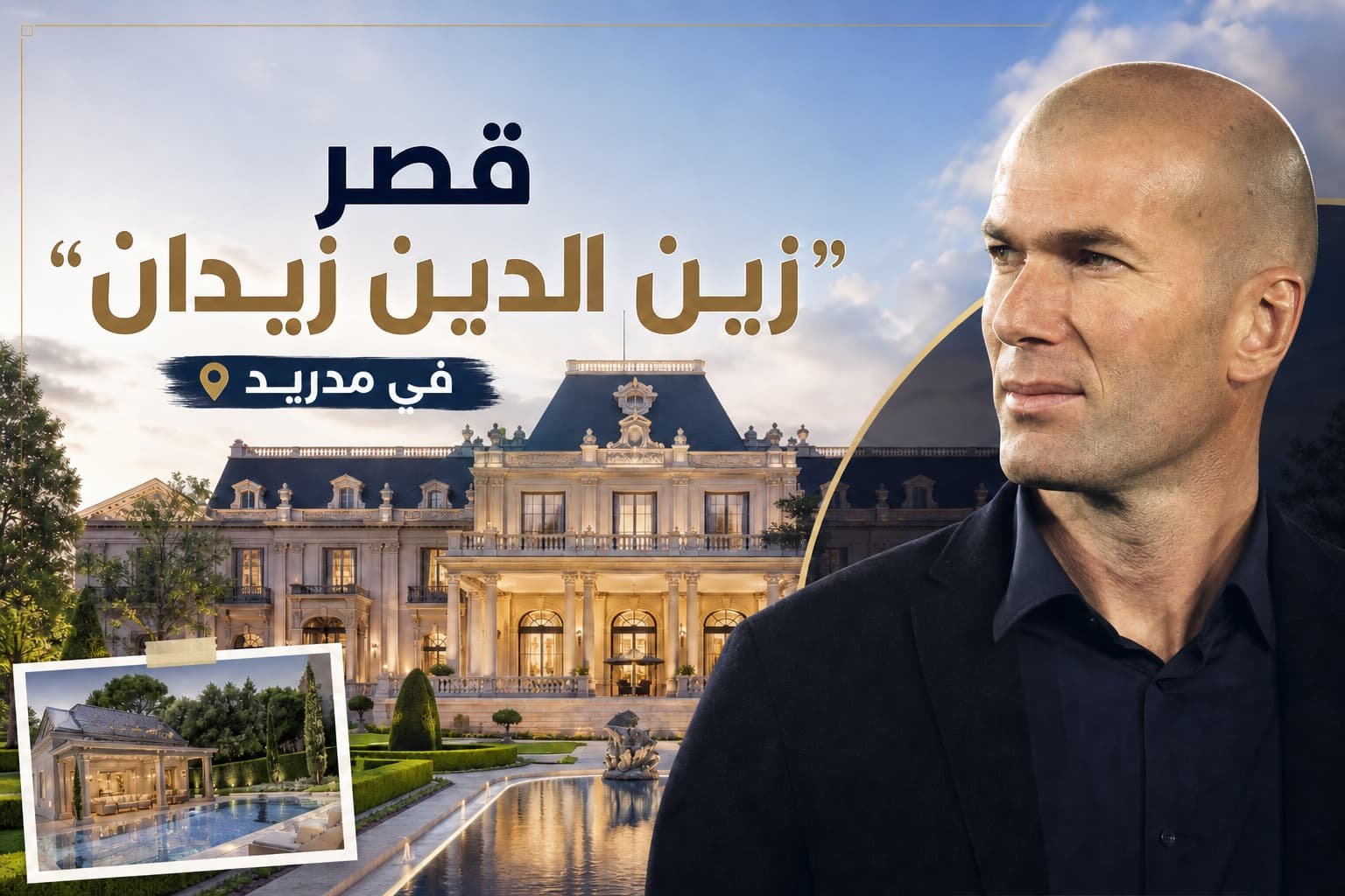 بعيداً عن صخب النجومية.. مواصفات قصر “زين الدين زيدان” السري في مدريد