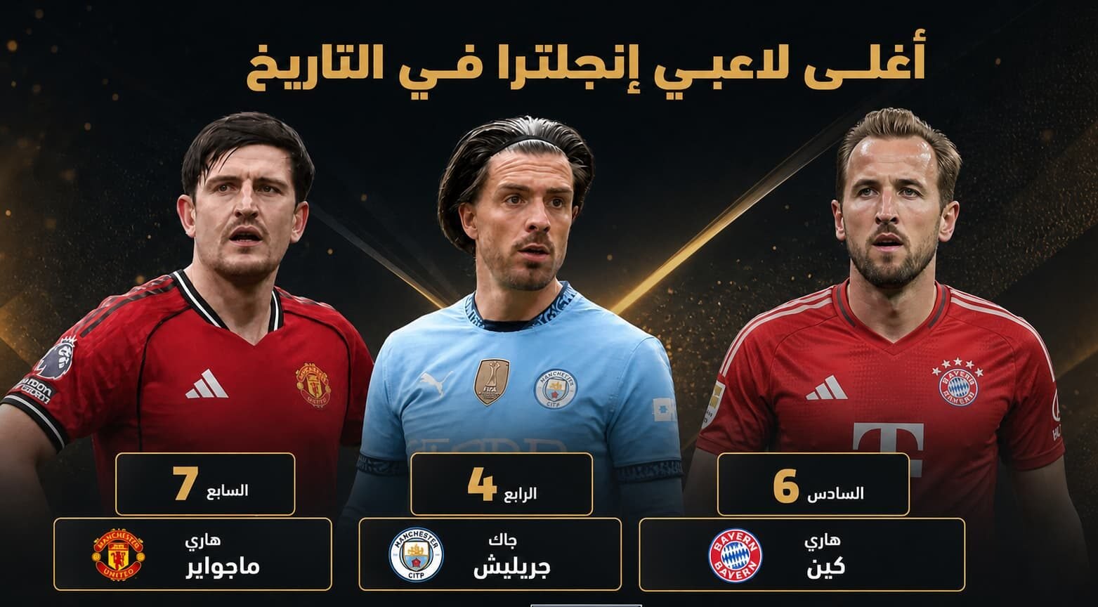 تعرف علي أغلى 10 لاعبين إنجليز على مر التاريخ