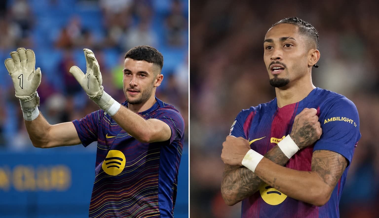 الشكوك تحيط بمشاركة ثنائي برشلونة رافينيا وجارسيا أمام خيتافي