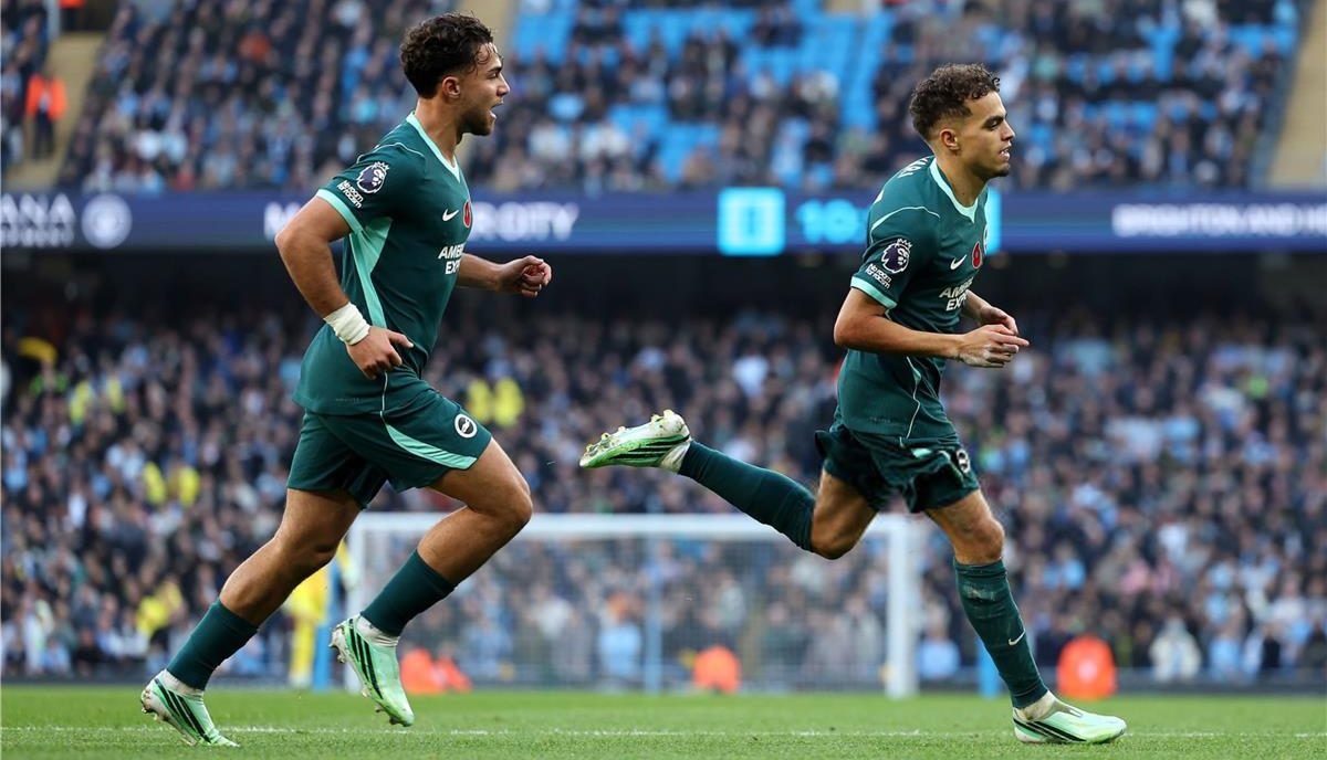 برايتون يفوز علي مانشستر سيتي ويشعل صراع صدارة الدوري الإنجليزي